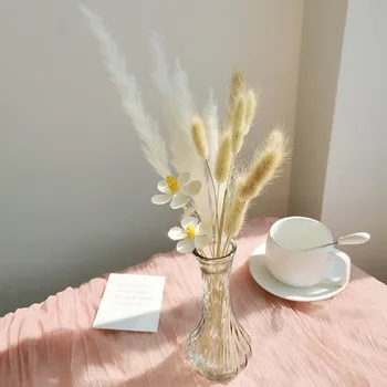 Натуральная высушенная трава Пампасов, букет из кроличьего хвоста, цветок для свадебных украшений в стиле бохо, Сухие цветочные композиции Для декора гостиной.