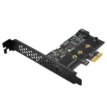 НОВЫЙ PCI Express X1 к M2 NGFF + SATA3 6 Гбит/с HDD SSD Адаптер ASM1061 Чип для жесткого диска SATA 3,0 2230 2242 2260 2280 B Ключ M.2 SATA SSD