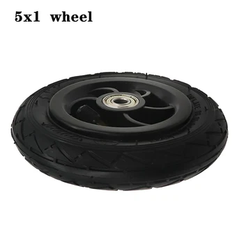 Пневматическое колесо 5x1, внутреннее трубчатое колесо и металлическая ступица для 5-дюймового электропневматического колеса, запчасти для колес Gocart Caster Vehicle 5 * 1
