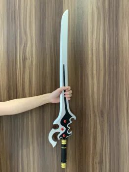 Подарок Cos Большой 80 см, черный, белый, Меч Тайцзи, 1:1, Большой меч для боевых искусств, модель меча для косплея, подарочная игрушка из искусственной кожи