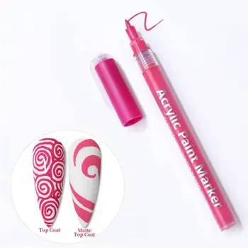 Разноцветная Удобная ручка для нанесения точечных граффити пластиковой ручкой для рисования ногтей, быстросохнущая для домашнего использования