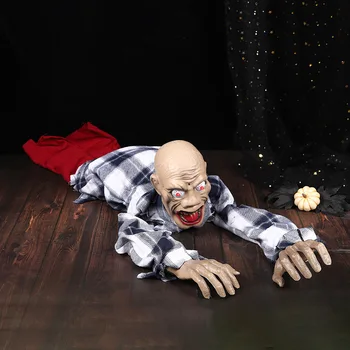 Украшение для Хэллоуина, новый анимированный ползающий зомби, страшный призрак, детская кукла с привидениями, декор для Хэллоуина, Реквизит, принадлежности