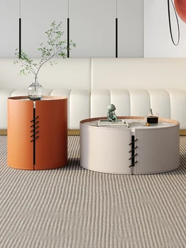 Чайный столик из каменной доски, комбинация маленьких и круглых чайных столиков, легкий роскошный стиль, современный и простой домашний простой чайный столик