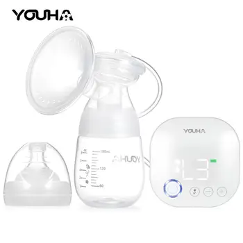 Электрический молокоотсос YOUHA, портативный молокоотсос с одним молокоотсосом Comfort Powerfu, Бесшумный молокоотсос для грудного вскармливания, не содержащий BPA