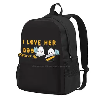 Я люблю Ее Boo Bees Дорожный Рюкзак Для Ноутбука Школьные Сумки Я Люблю Ее Boo Bees Boo Bees Пары Костюм На Хэллоуин Boo Bees Забавный